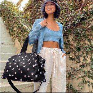 Alice and Olivia Designer Daisy Duffle Bag
